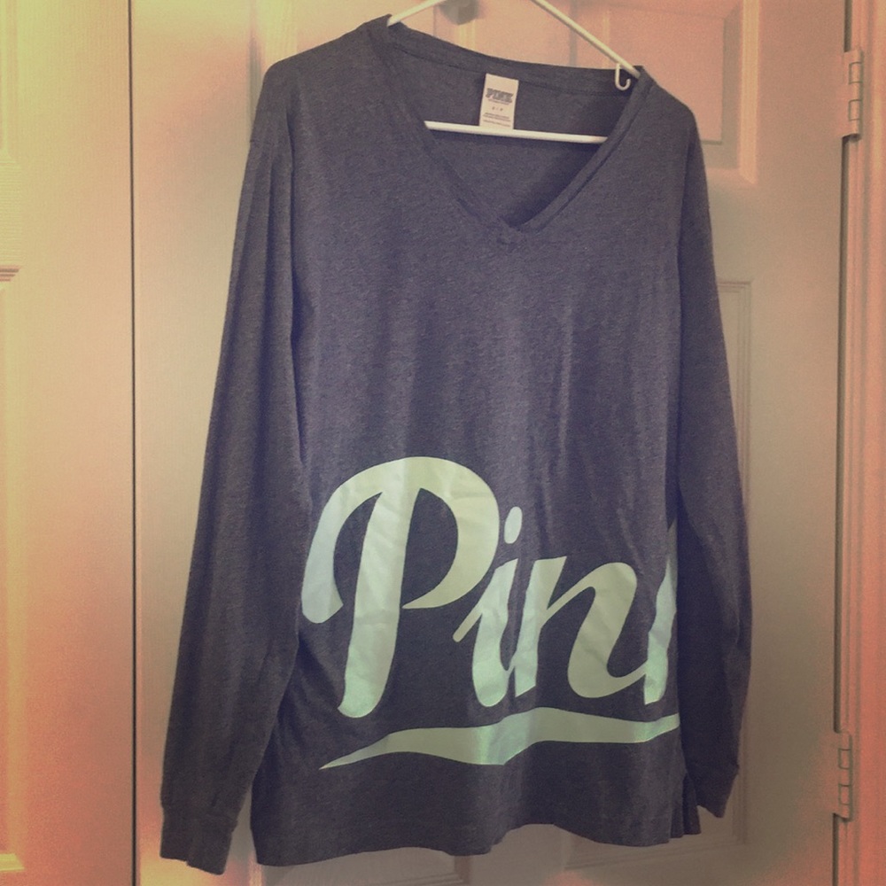 Victoria Secrets S Pink Mint & Grey T-shirt
